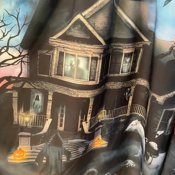 BlackMilk Hide and Freak Haunted House Skirt Fleece Lined Halloween - Picture 8 of 12